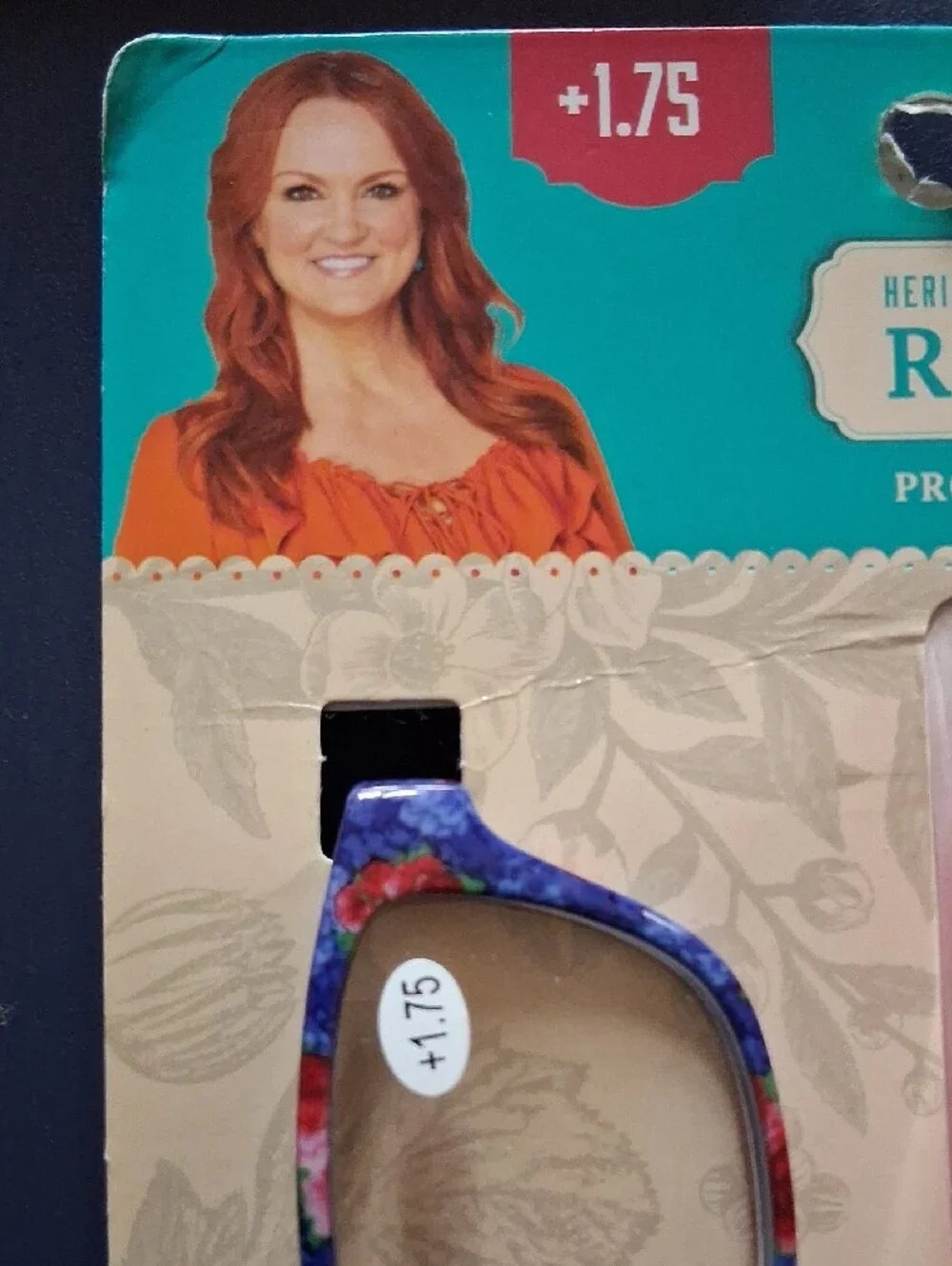 The Pioneer Woman Floral Blue and Red Reading Glasses with Red Case